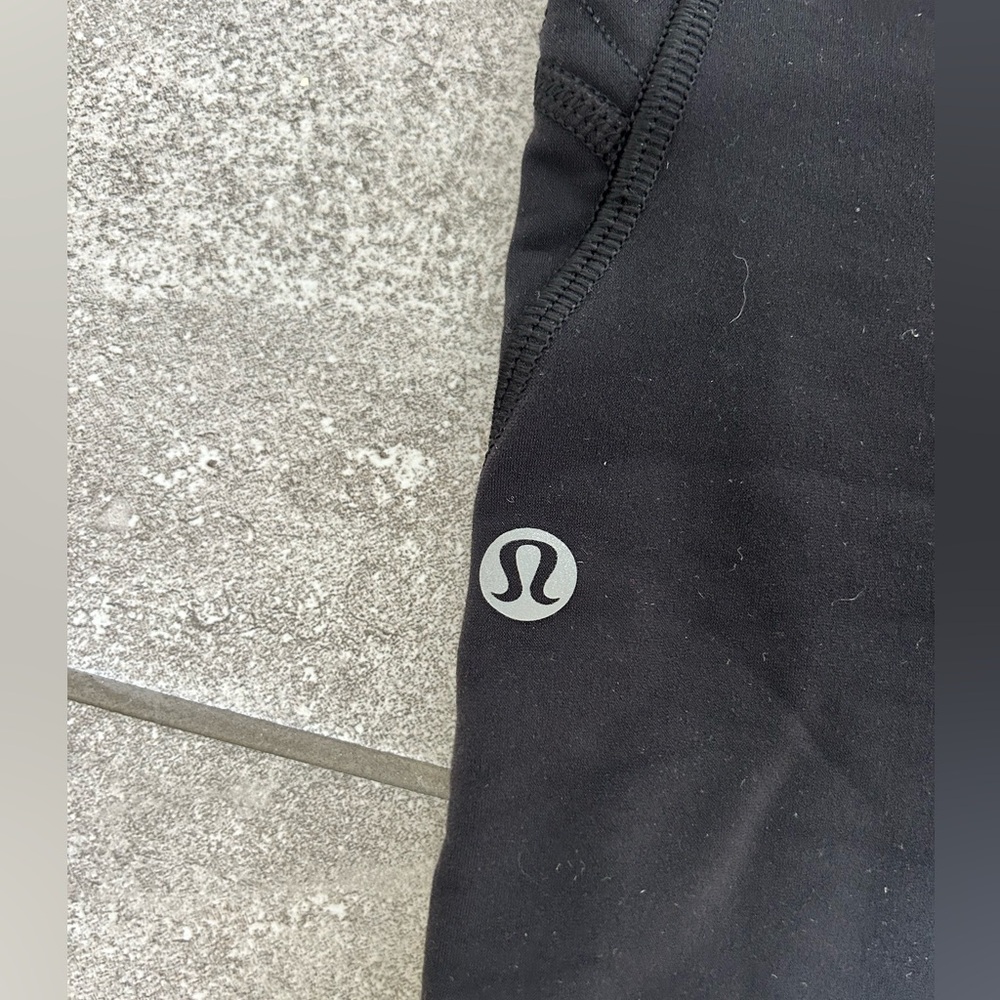 Lululemon Fleece Lined Leggings Black Running Size 6 - Picture 3 of 12